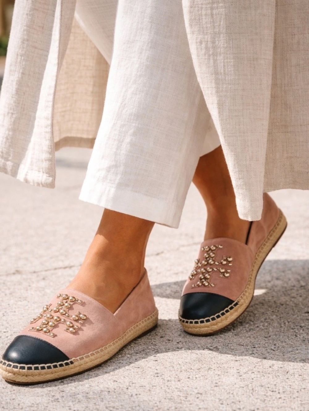 NWOT Tory Burch Pink Suede EspadrillE